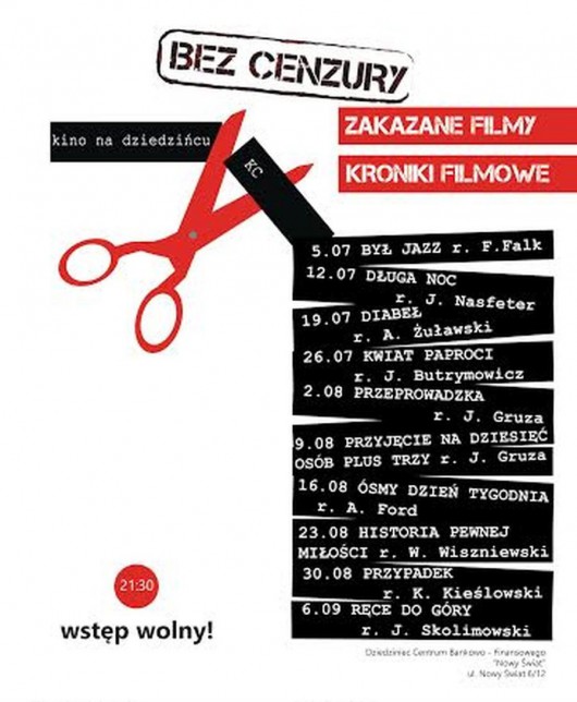 Przegląd filmów „Bez cenzury” – plakat (źródło: materiały prasowe)