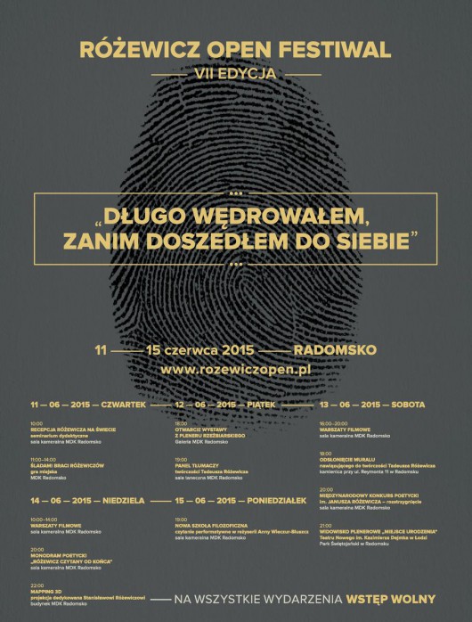 Różewicz Open Festival – plakat (źródło: materiały prasowe organizatora)