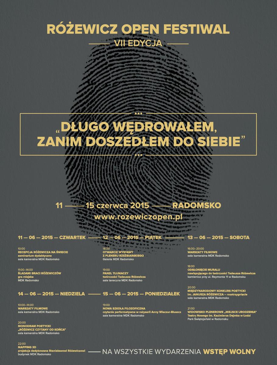 Różewicz Open Festival – plakat (źródło: materiały prasowe organizatora)