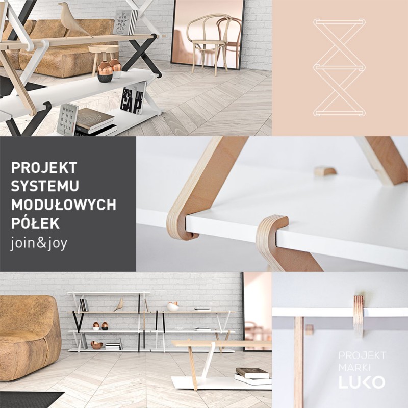 JOIN&JOY, Łukasz Paszkowski,system moduowych półek, Young Design 2015 (źródło: materiały prasowe organizatora)