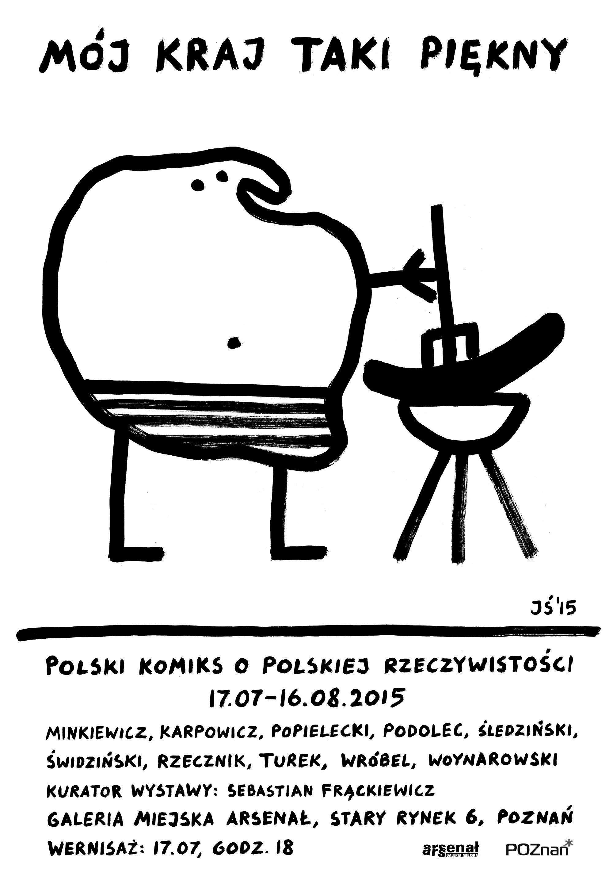 Wystawa „Mój kraj taki piękny. Polski komiks o polskiej rzeczywistości”, plakat (źródło: materiały prasowe organizatora)
