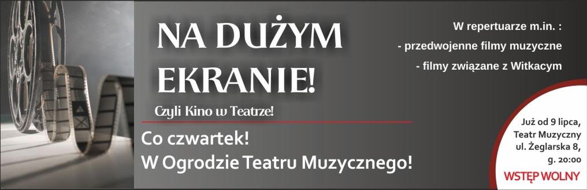 „Na dużym ekranie, czyli kino w teatrze” – plakat (źródło: materiały prasowe)