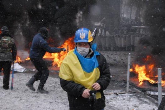 Kijów, 22 stycznia 2014. Fot. Paweł Bobołowicz (źródło: materiały prasowe wydawcy)