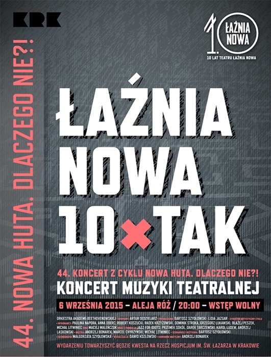 „Łaźnia Nowa – 10 x TAK” – plakat (źródło: materiały prasowe organizatora)