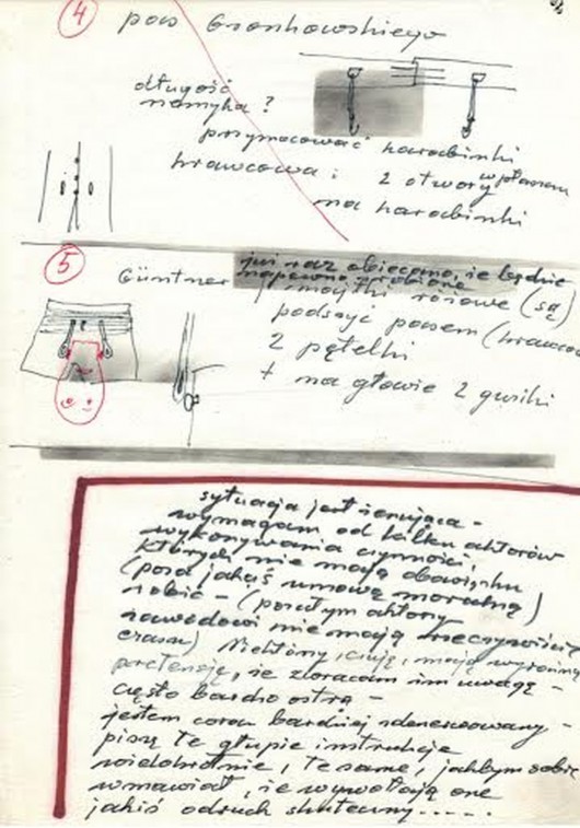 Tadeusz Kantor, notatki do spektaklu „Nadobnisie i koczkodany” (źródło: materiały prasowe)