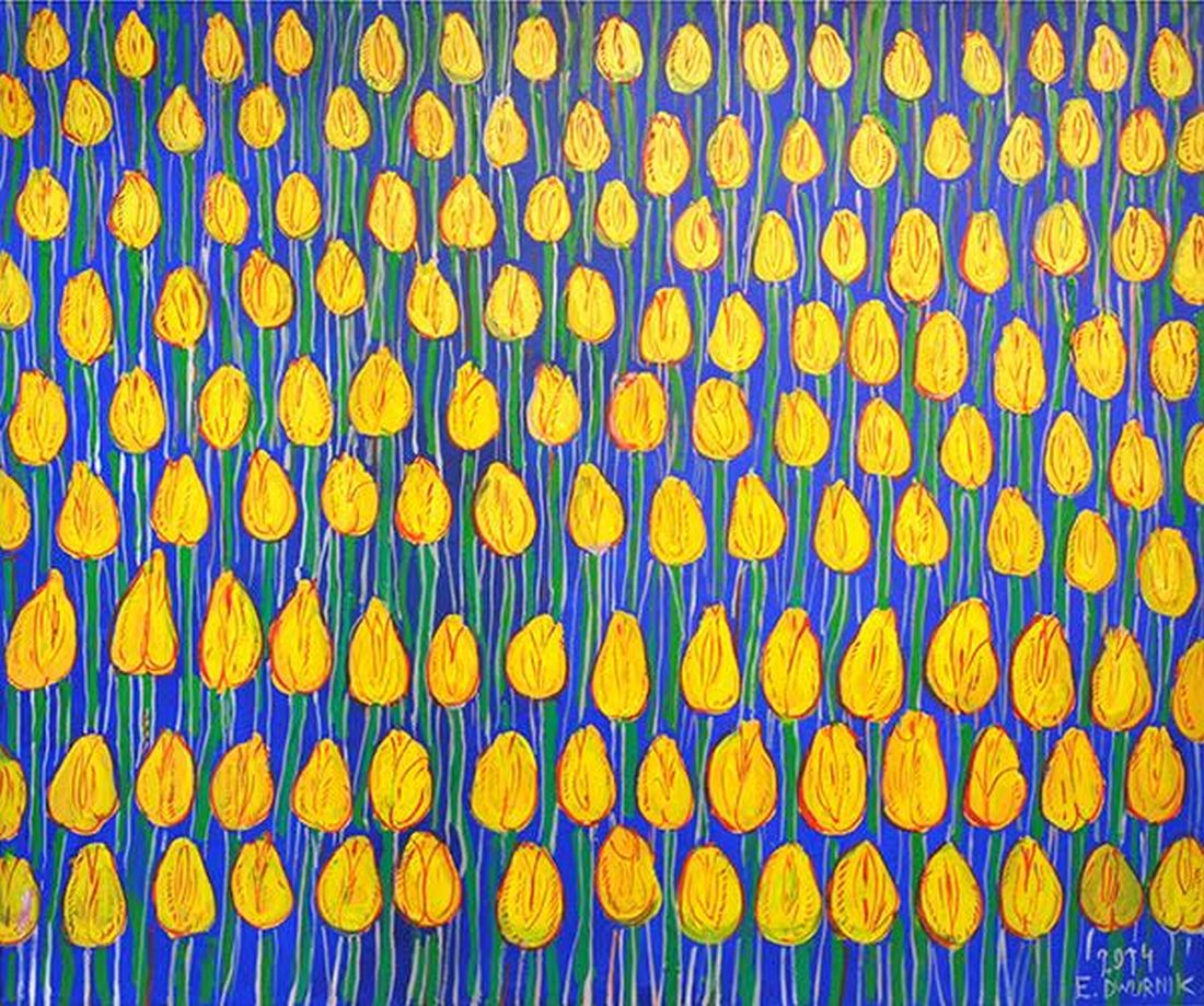 Edward Dwurnik, „Żółte tulipany”, 2014 (źródło: materiały prasowe)
