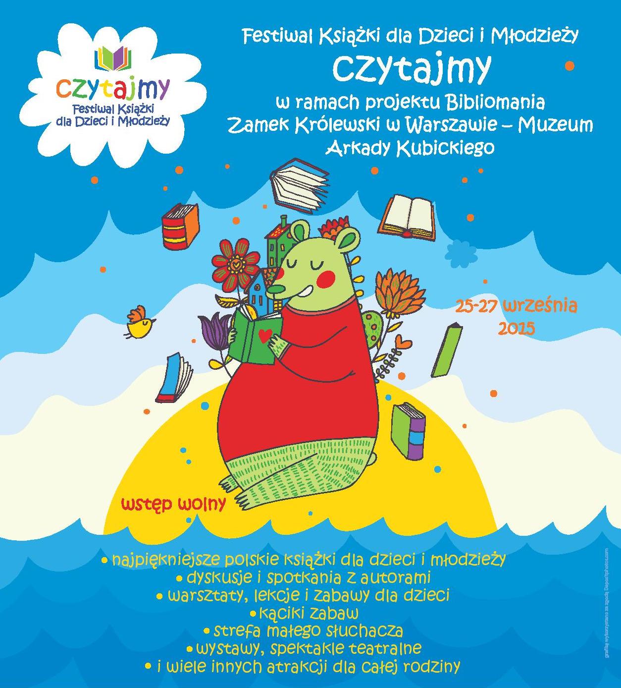 Festiwal Książki dla Dzieci i Młodzieży Czytajmy – plakat (źródło: materiały prasowe organizatora)