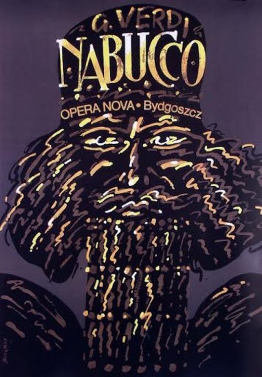 Plakat do opery „Nabucco” autorstwa Waldemara Świerzego (źródło: materiały prasowe)