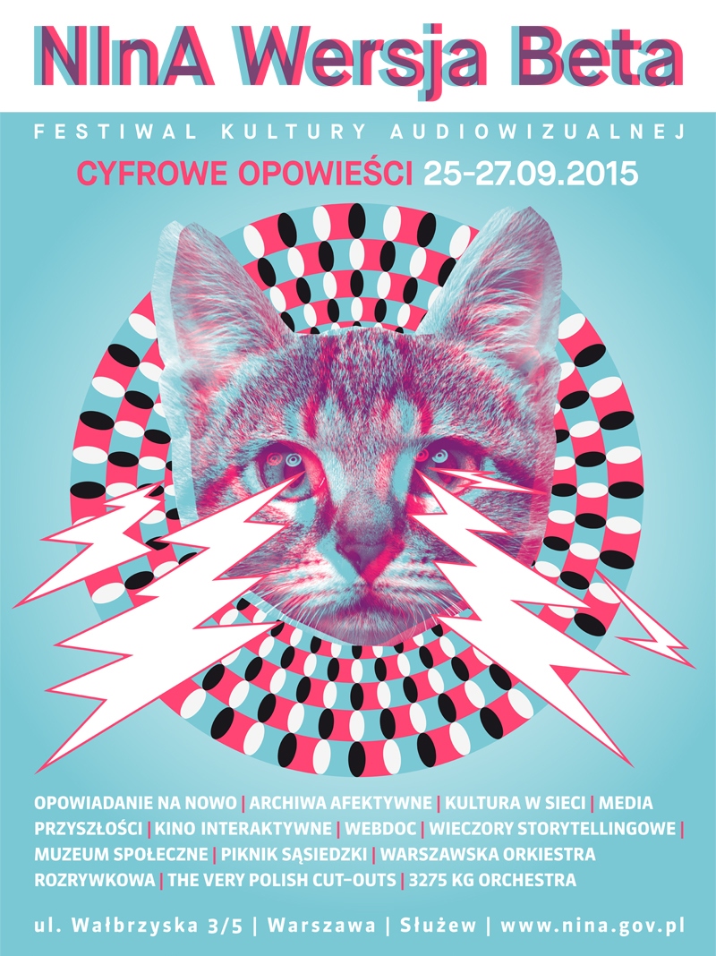 Festiwal NInA Wersja Beta „Cyfrowe opowieści” – plakat (źródło: materiały prasowe organizatora)