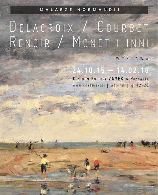 Wystawa „Malarze Normandii. Delacroix, Courbet, Renoir, Monet i inni”, plakat (źródło: materiały prasowe organizatora)