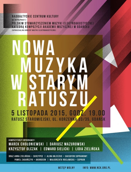 „Nowa muzyka w starym Ratuszu” – plakat (źródło: materiały prasowe organizatora)