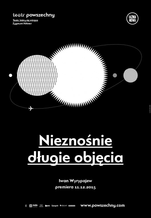 „Nieznośnie długie objęcia”, reż. Iwan Wyrypajew, plakat (źródło: materiały prasowe organizatora)