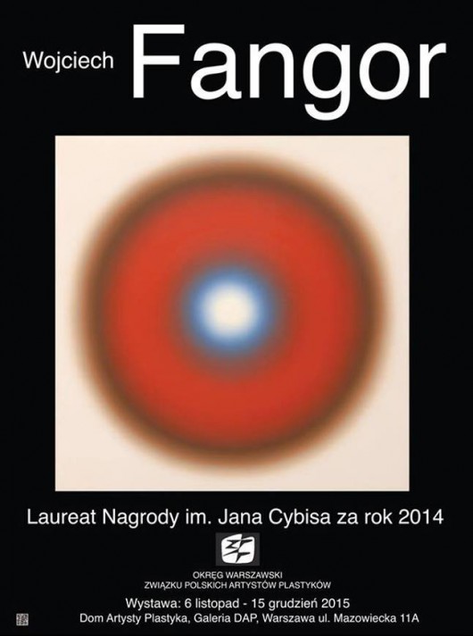 „Wojciech Fangor – Laureat nagrody J. Cybisa za rok 2014” –plakat (źródło: materiały prasowe)