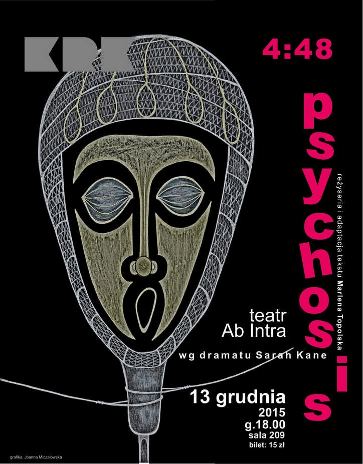 „4:48 Psychosis”, reż. Marlena Topolska, plakat (źródło: materiały prasowe organizatora)
