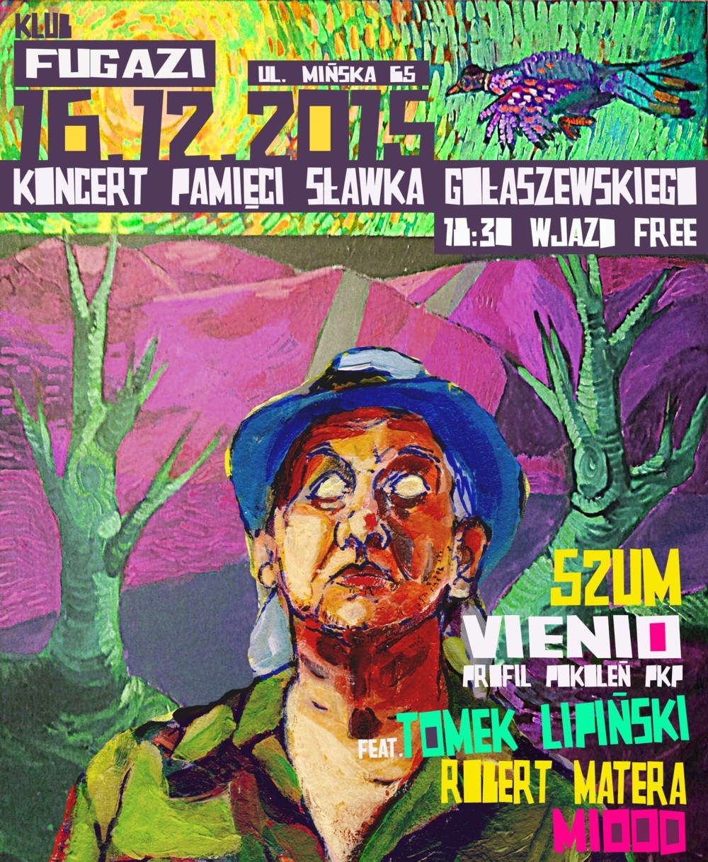 Koncert pamięci Sławka Gołaszewskiego − plakat (źródło: materiały prasowe organizatora)