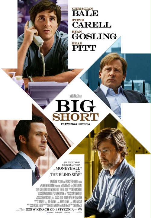 „Big Short”, reż. Adam McKay, plakat (źródło: materiały prasowe dystrybutora)