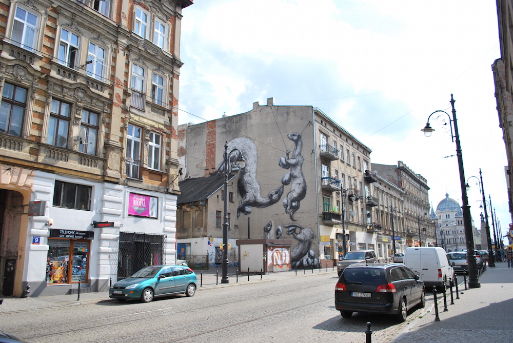 Mural Roa w centrum Łodzi, fot. Sebastian Frąckiewicz (źródło: materiały prasowe)