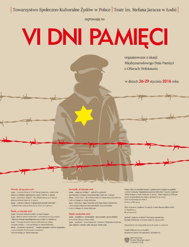 VI Dni Pamięci w Łodzi – plakat (źródło: materiały prasowe organizatora)