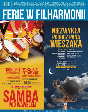 „Ferie w Filharmonii Krakowskiej” − plakat (źródło: materiały prasowe organizatora)