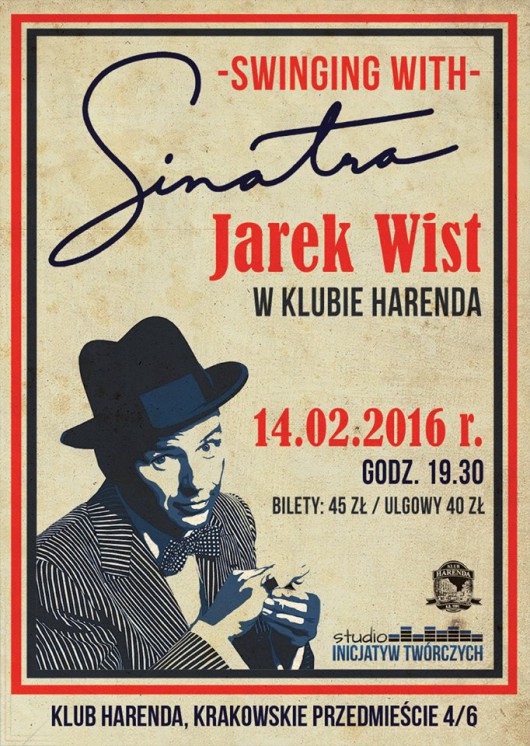 Jarek Wist, „Swinging with Sinatra” – plakat (źródło: materiały prasowe organizatora)