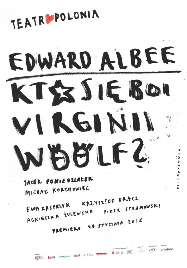 „Kto się boi Virginii Wolf?”, reż. Jacek Poniedziałek, plakat proj. Patryk Sroczyński (źródło: materiały prasowe organizatora)