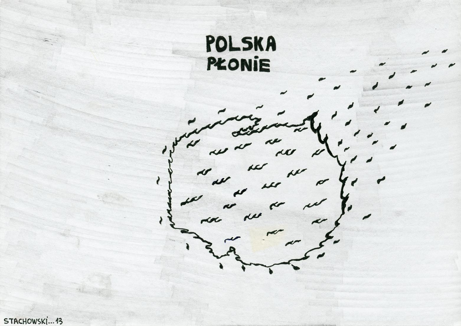 Daniel Stachowski, „Polska płonie”, 2013, dzięki uprzejmości artysty (źródło: materiały prasowe organizatora)