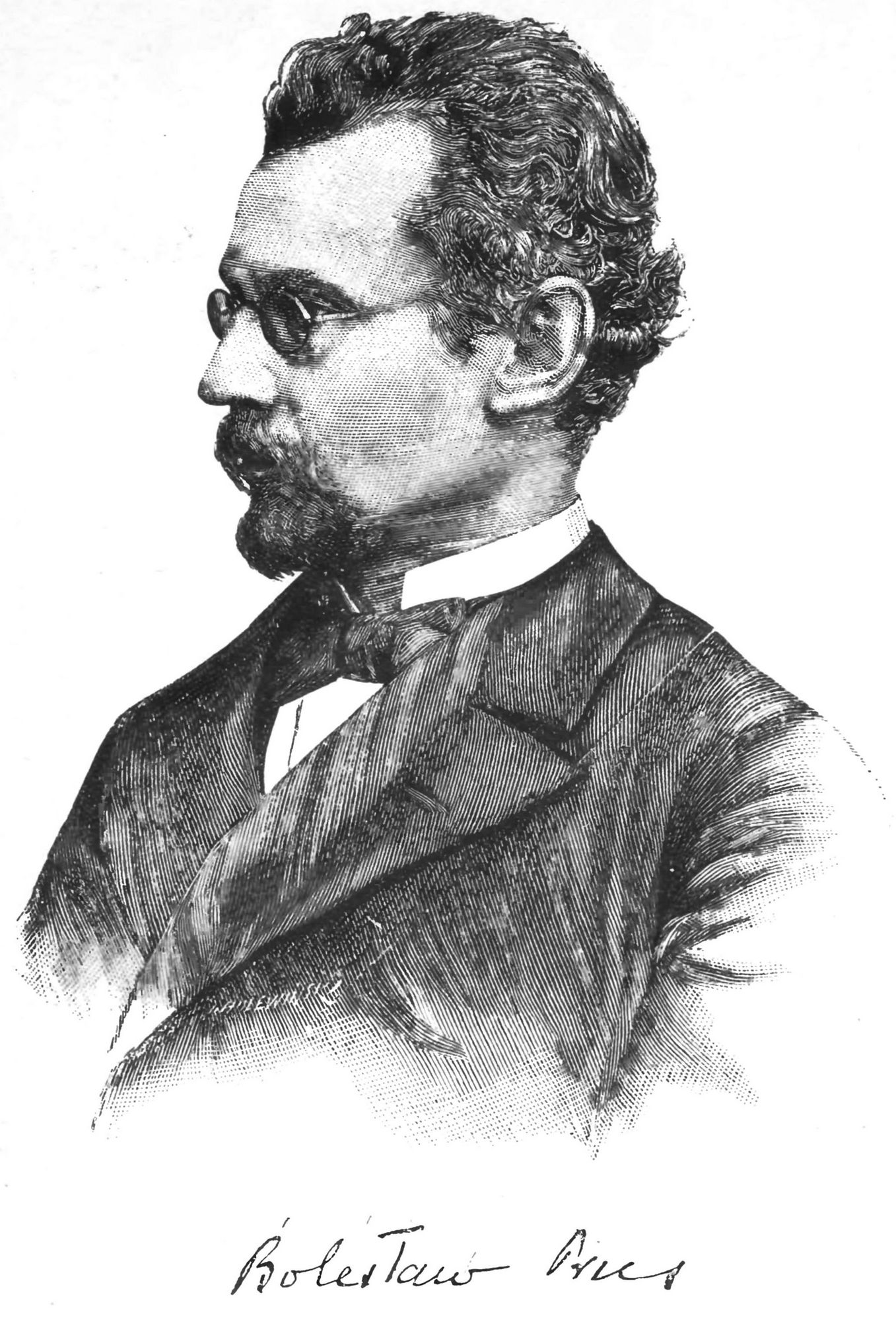 Bolesław Prus, portret zamieszczony w wydaniu „Lalki” z 1890 roku (źródło: CBN Polona)