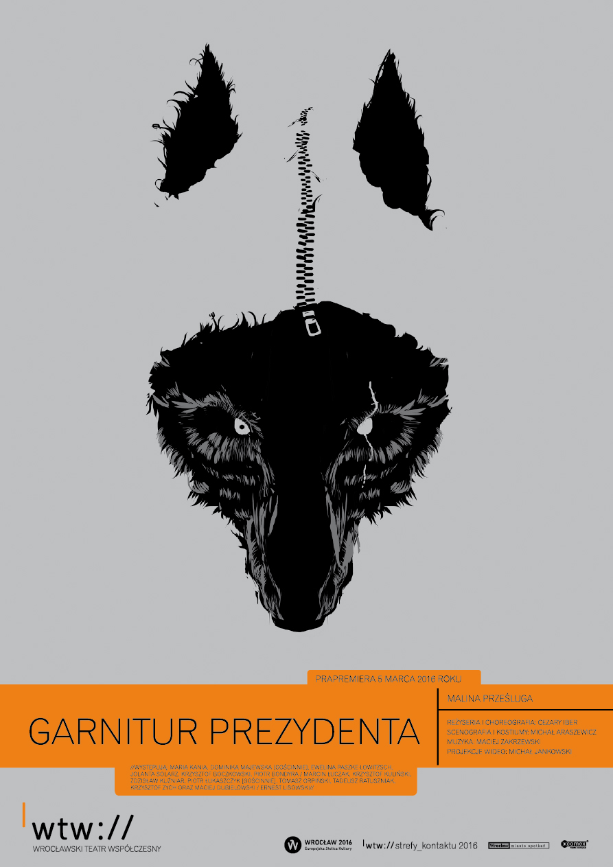 „Garnitur Prezydenta”, reż. Cezary Iber, plakat projektu Michała Araszkiewicza (źródło: materiały prasowe organizatora)