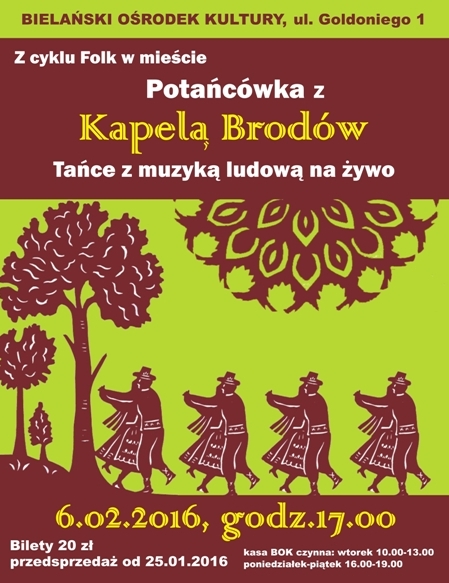 „Potańcówka z Kapelą Brodów” – plakat (źródło: materiały prasowe organizatora)