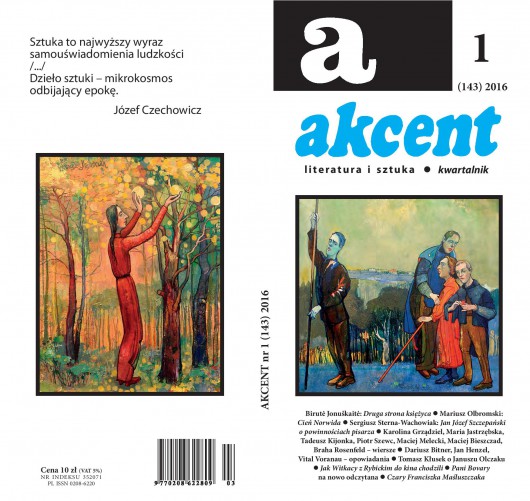 Kwartalnik „Akcent”, nr 1 (143), 2016 – okładka (źródło: materiały prasowe)