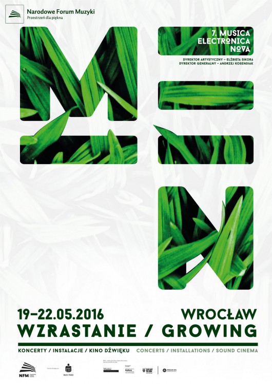 7. Musica Electronica Nova – Wzrastanie, plakat (źródło: materiały prasowe organizatora)
