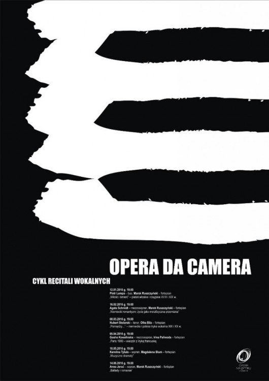 „Niemiecki romantyzm: życie jako metafizyczna przemiana” – koncert w ramach cyklu „Opera da Camera”, plakat proj. A. Pełechaty (źródło: materiały prasowe organizatora)