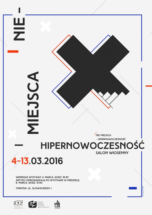 III Salon Wiosenny, „Nie-Miejsca – Hipernowoczesność”, plakat (źródło: materiały prasowe organizatora)