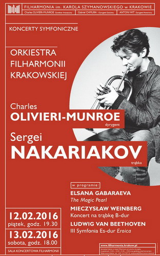 Koncerty symfoniczne z udziałem Sergeia Nakariakova – plakat (źródło: materiały prasowe organizatora)