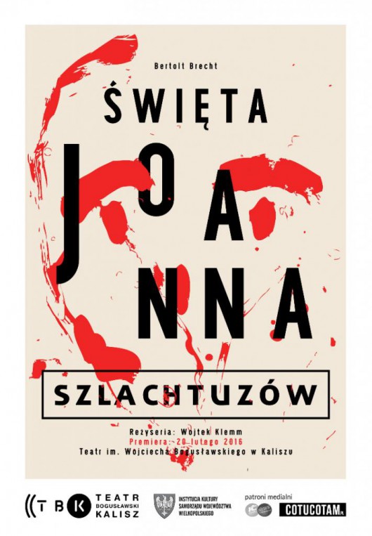 „Święta Joanna szlachtuzów”, reż Wojciech Klemm, plakat (źródło: materiały prasowe organizatora)