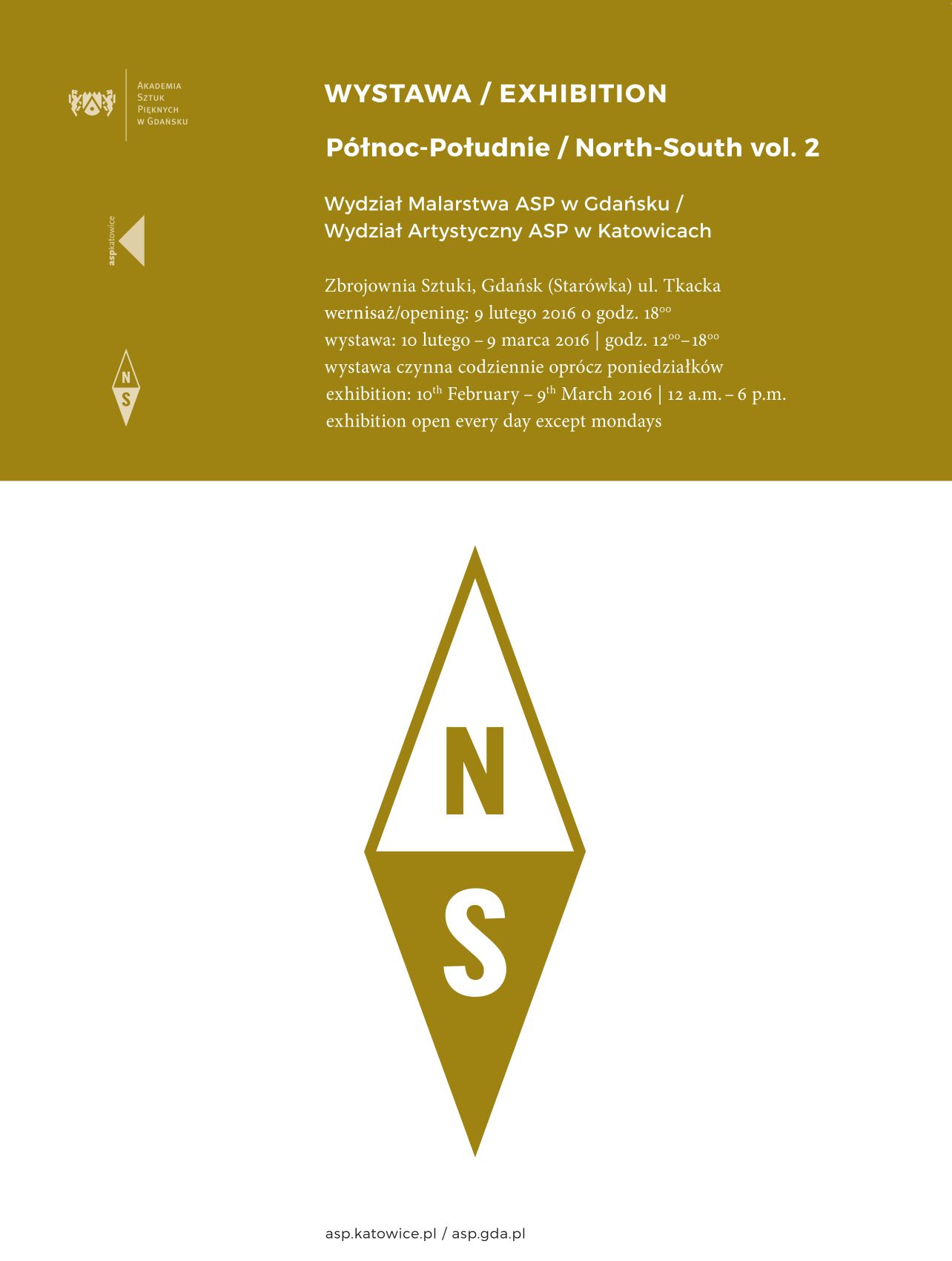 Wystawa „Północ–Południe vol. 2” – plakat (źródło: materiały prasowe organizatora)