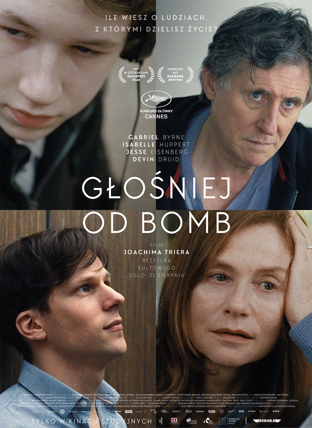 „Głośniej od bomb”, reż. Joachim Trier, plakat (źródło: materiały prasowe organizatora)