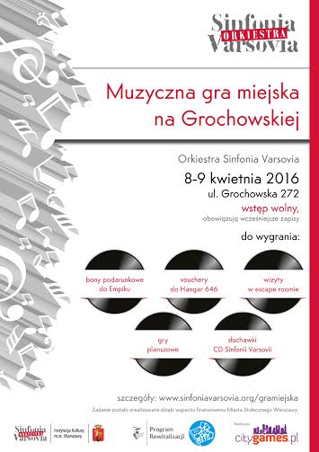 „Muzyczna Gra Miejska na Grochowskiej ” – plakat (źródło: materiały prasowe organizatora)