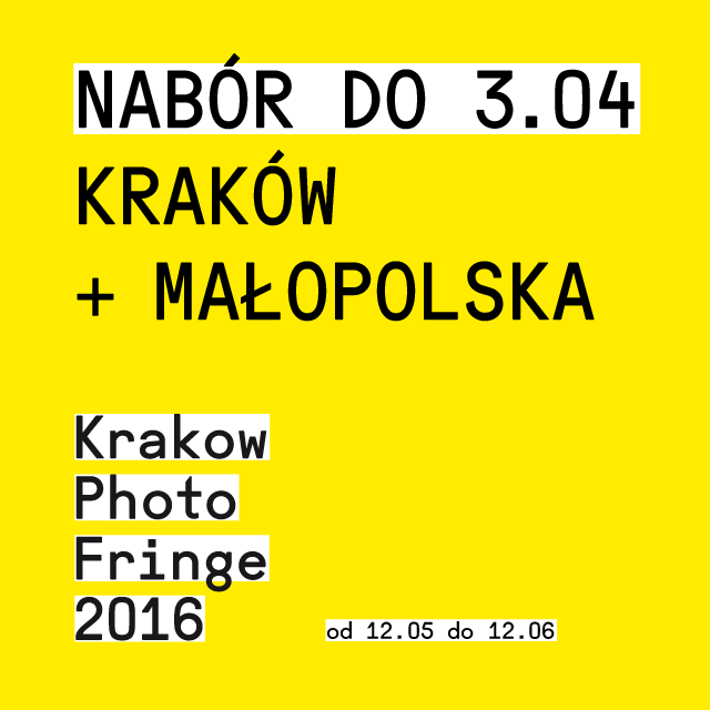 „Krakow Photo Fringe 2016”, plakat (źródło: materiały prasowe organizatora)