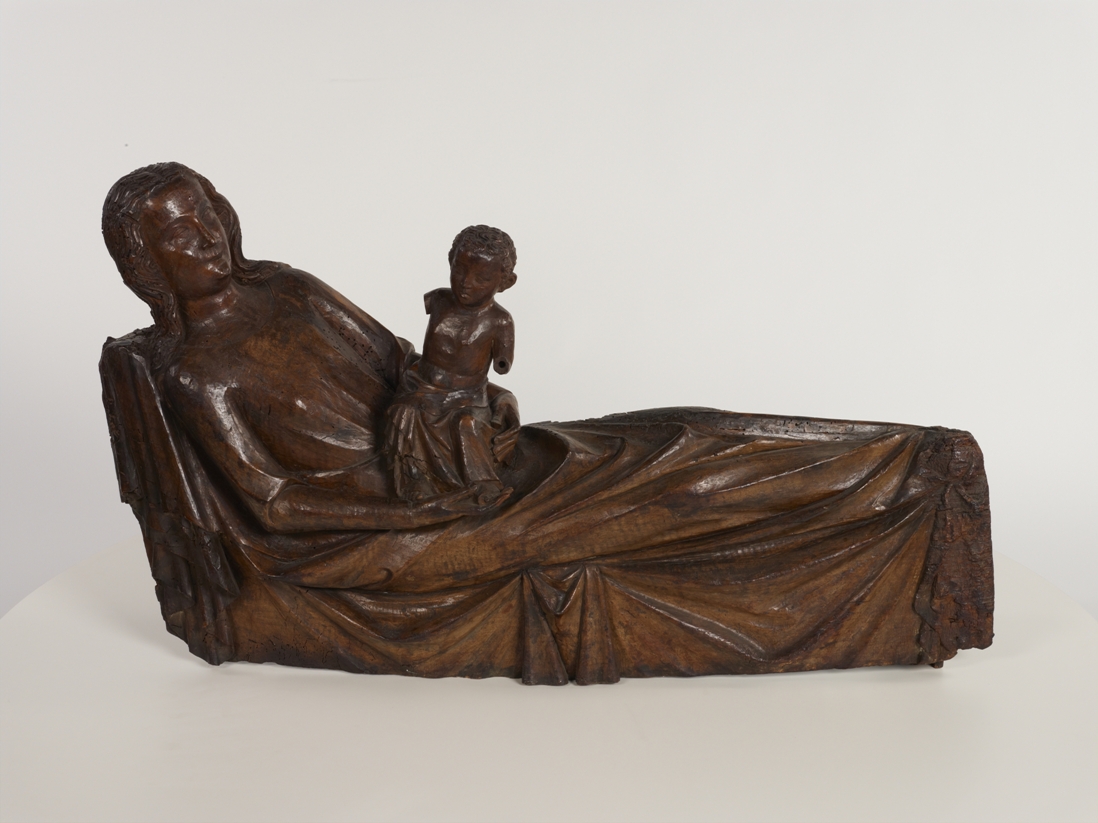 Maria w połogu, Kolonia, poł. XIV w., drewno orzechowe, z tyłu drążona (źródło: materiały prasowe organizatora)