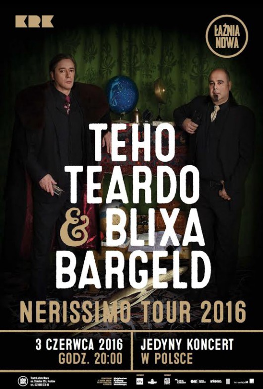 Teho Teardo i Blixa Bargeld,  „Nerissimo tour” – plakat (źródło: materiały prasowe organizatora)