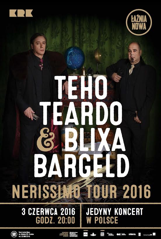 Teho Teardo i Blixa Bargeld, „Nerissimo tour” – plakat (źródło: materiały prasowe organizatora)