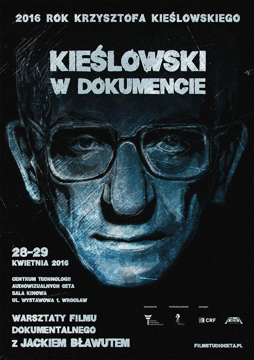 Krzysztof Kieślowski w dokumencie, plakat (źródło: materiały prasowe organizatora)
