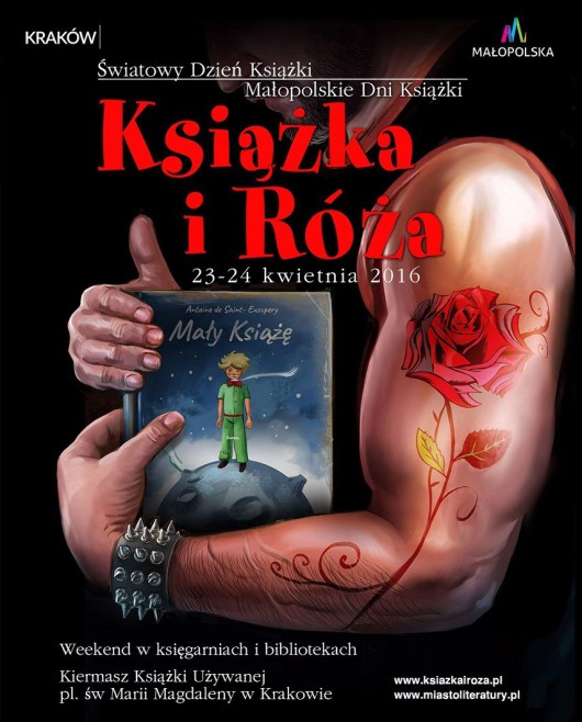 Małopolskie Dni Książki „Książka i Róża” – plakat (źródło: materiały prasowe)