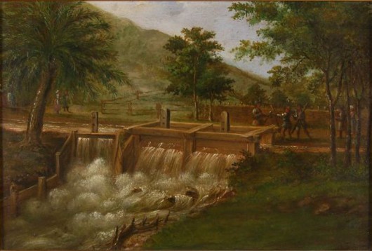 Teodor Baltazar Stachowicz, „Widok tamy na rzece Rudawie”, ok. 1840, ze zbiorów MHK (źródło: materiały prasowe organizatora)