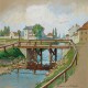 Zygmunt Wierciak, „Most na Rudawie” (rekonstrukcja malarska stanu z 2. połowy XIX wieku), 1944, ze zbiorów MHK (źródło: materiały prasowe organizatora)
