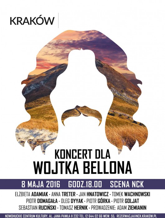 Koncert dla Wojtka Bellona, plakat (źródło: materiały prasowe organizatora)