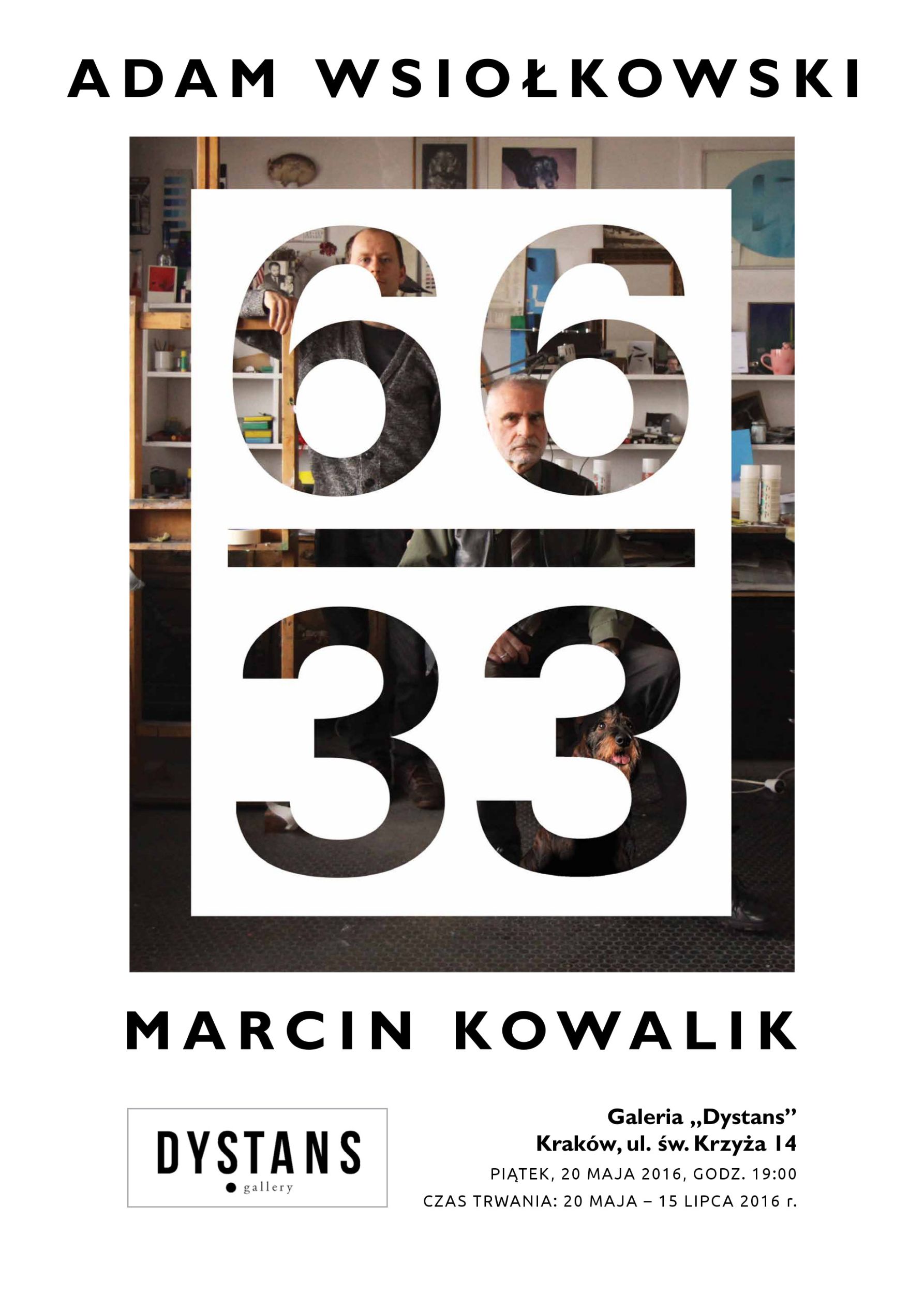 „Adam Wsiołkowski & Marcin Kowalik. 66/33” – plakat (źródło: materiały prasowe organizatora)