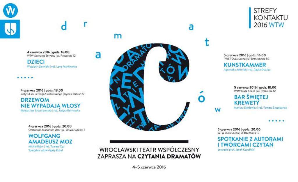 Czytanie dramatów, Wrocławski Teatr Współczesny – plakat (źródło: materiały prasowe organizatora)