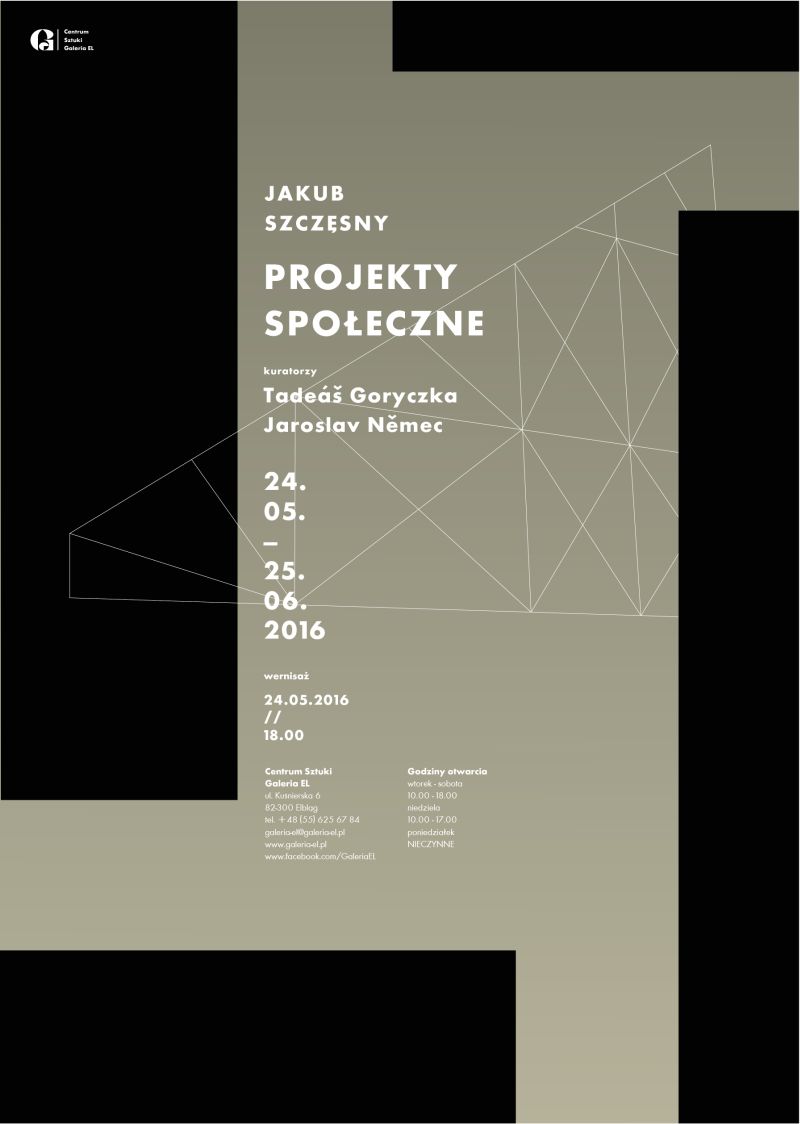 Jakub Szczęsny, „Projekty społeczne” – plakat (źródło: materiały prasowe organizatora)